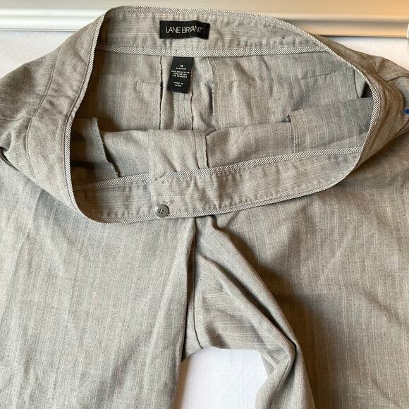 Lane Bryant Women Formal Straight Leg Pants size 18, Taupe Gray - Picture 9 of 11